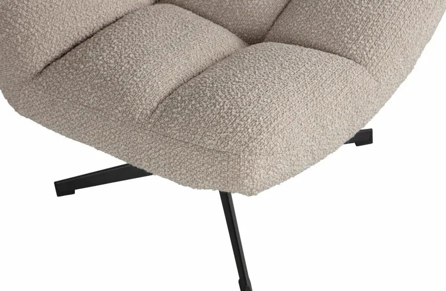 Woood Vinny Draaifauteuil bouclé Zand Clearance