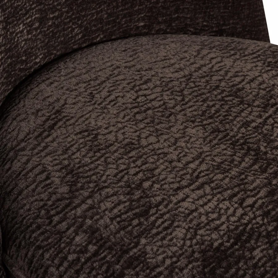 Woood Vogue barstoel 80cm 3d chenille donkerbruin Clearance