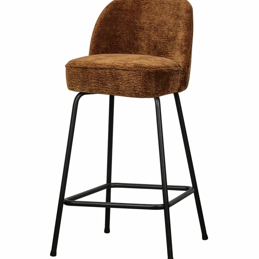 Woood Vogue barstoel 65cm 3d chenille middenbruin Sale