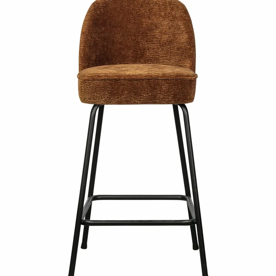 Woood Vogue barstoel 65cm 3d chenille middenbruin Sale