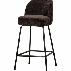 Woood Vogue barstoel 65cm 3d chenille donkerbruin Best