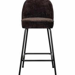 Woood Vogue barstoel 65cm 3d chenille donkerbruin Best