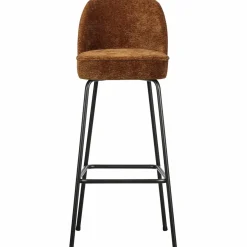 Woood Vogue barstoel 80cm 3d chenille middenbruin Best