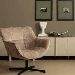 Woood Wibo draaifauteuil taupe New