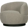 Woood Woolly draaifauteuil bouclé naturel gemeleerd Sale
