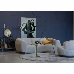 Woood Woolly draaifauteuil bouclé naturel gemeleerd Sale