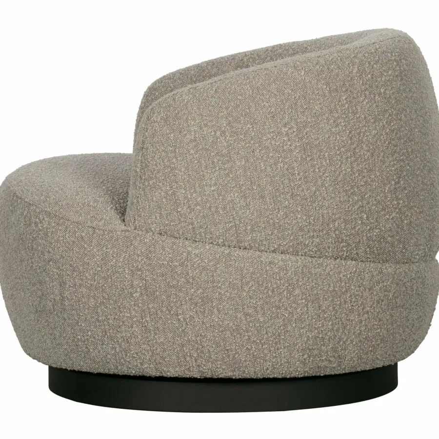 Woood Woolly draaifauteuil bouclé naturel gemeleerd Sale
