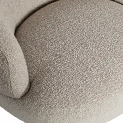 Woood Woolly draaifauteuil bouclé naturel gemeleerd Sale