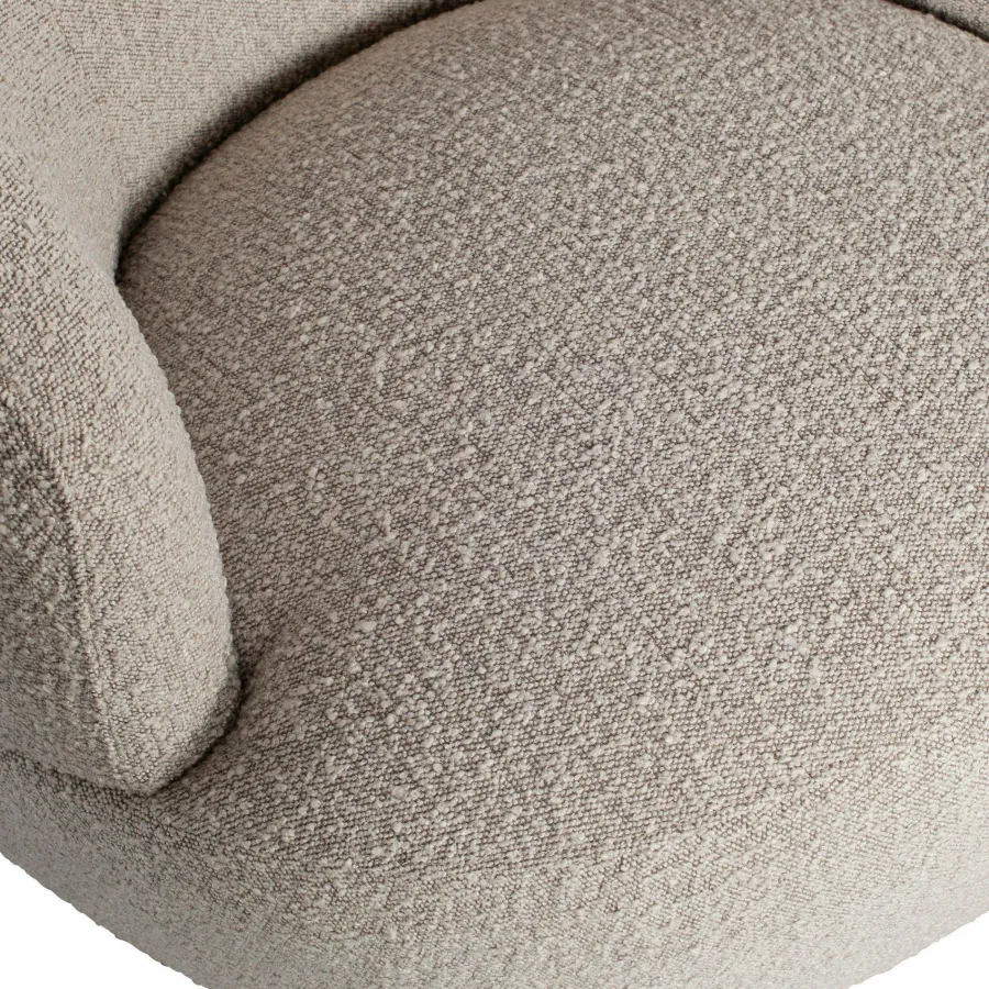 Woood Woolly draaifauteuil bouclé naturel gemeleerd Sale