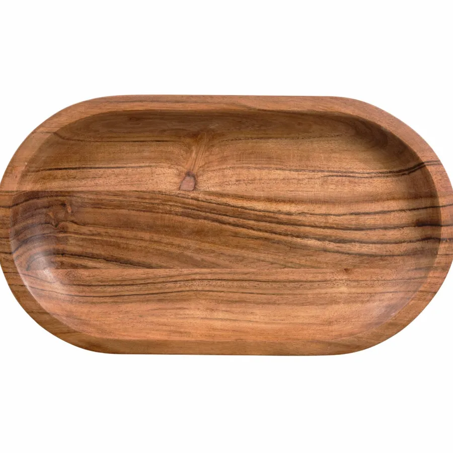 Woood YUKI serveerplank ovaal acacia hout naturel Best