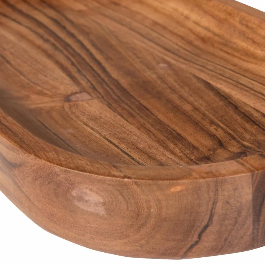 Woood YUKI serveerplank ovaal acacia hout naturel Best